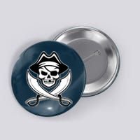 Jolly Roger Gasparilla Pirate Skull With Swords Button