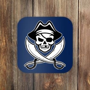 Jolly Roger Gasparilla Pirate Skull With Swords Coaster