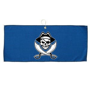 Jolly Roger Gasparilla Pirate Skull With Swords Large Microfiber Waffle Golf Towel