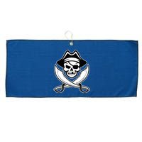 Jolly Roger Gasparilla Pirate Skull With Swords Large Microfiber Waffle Golf Towel