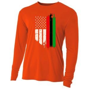 Juneteenth Red Green Black History American African Flag Cooling Performance Long Sleeve Crew