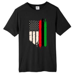 Juneteenth Red Green Black History American African Flag Tall Fusion ChromaSoft Performance T-Shirt