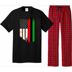 Juneteenth Red Green Black History American African Flag Pajama Set