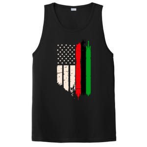 Juneteenth Red Green Black History American African Flag PosiCharge Competitor Tank