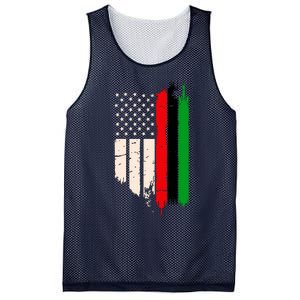 Juneteenth Red Green Black History American African Flag Mesh Reversible Basketball Jersey Tank