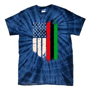 Juneteenth Red Green Black History American African Flag Tie-Dye T-Shirt