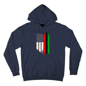 Juneteenth Red Green Black History American African Flag Tall Hoodie