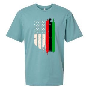 Juneteenth Red Green Black History American African Flag Sueded Cloud Jersey T-Shirt