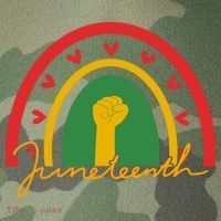 Juneteenth Rainbow Heart Fist Legacy Tie Dye Trucker Hat