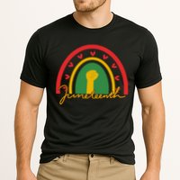 Juneteenth Rainbow Heart Fist Cooling Performance Crew T-Shirt