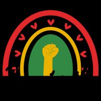 Juneteenth Rainbow Heart Fist Mug