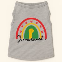 Juneteenth Rainbow Heart Fist Doggie Tank