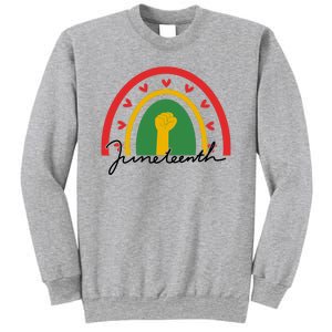 Juneteenth Rainbow Heart Fist Sweatshirt