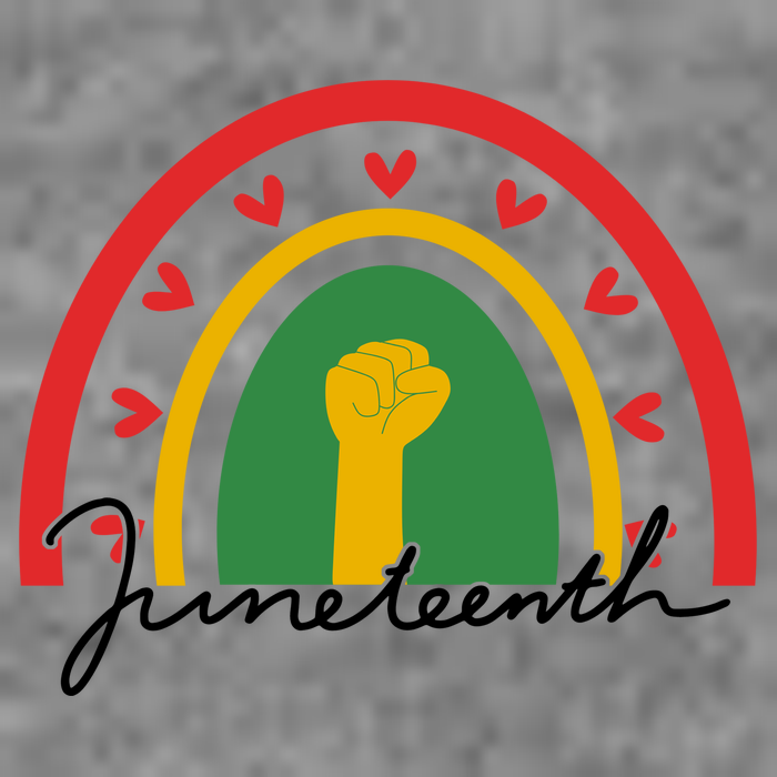 Juneteenth Rainbow Heart Fist Sustainable Beanie