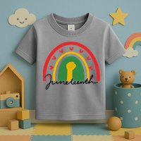 Juneteenth Rainbow Heart Fist Toddler T-Shirt