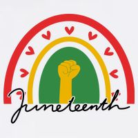 Juneteenth Rainbow Heart Fist Garment-Dyed Sweatshirt