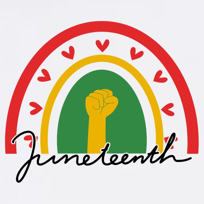 Juneteenth Rainbow Heart Fist Garment-Dyed Sweatshirt