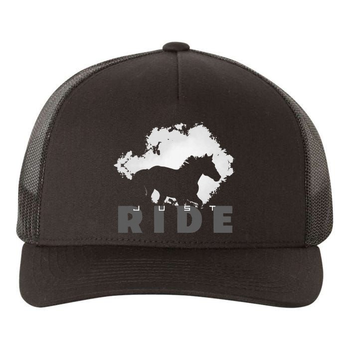 Just Ride Horseback Riding Apparel Horse Yupoong Adult 5-Panel Trucker Hat