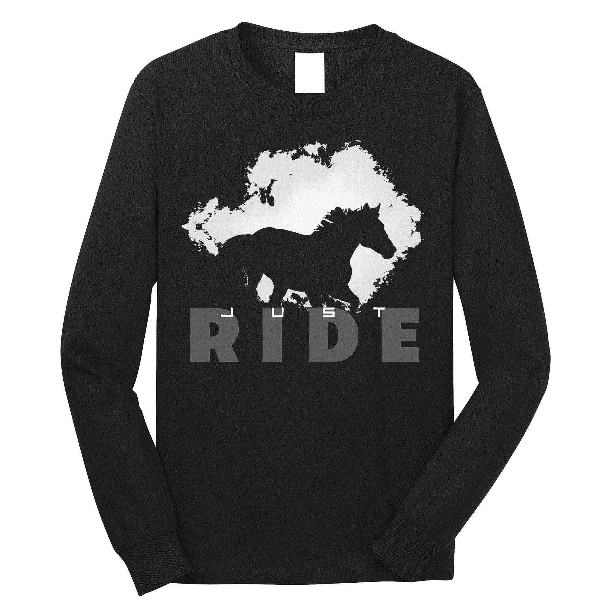 Just Ride Horseback Riding Apparel Horse Long Sleeve Shirt