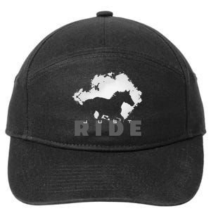 Just Ride Horseback Riding Apparel Horse 7-Panel Snapback Hat