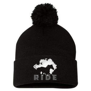 Just Ride Horseback Riding Apparel Horse Pom Pom 12in Knit Beanie