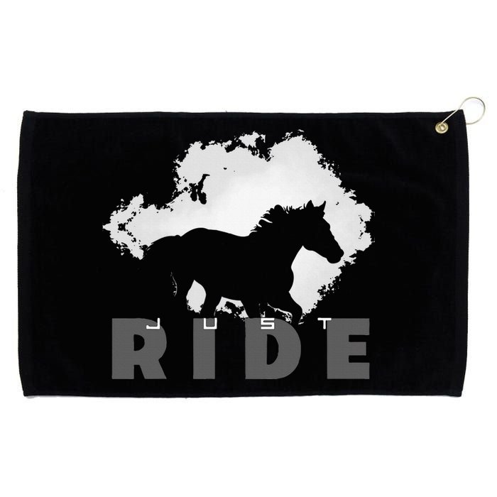 Just Ride Horseback Riding Apparel Horse Grommeted Golf Towel