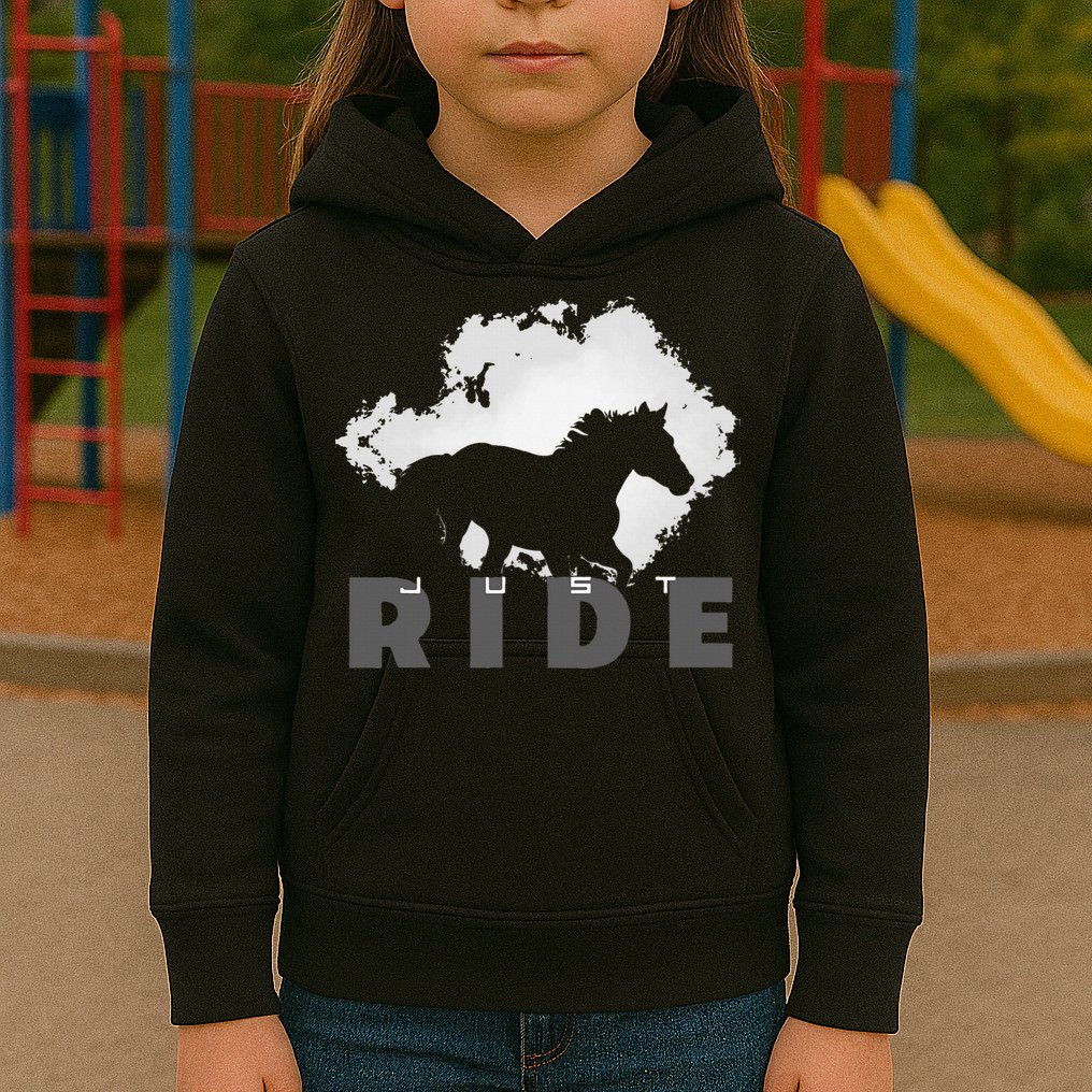 Just Ride Horseback Riding Apparel Horse Kids Hoodie