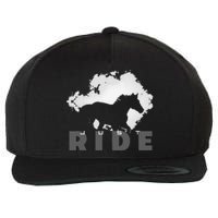 Just Ride Horseback Riding Apparel Horse Wool Snapback Cap