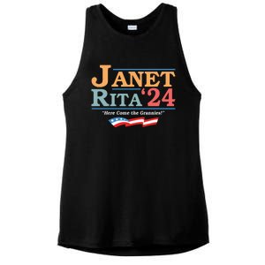 Janet Rita24 Here Come The Grannies Ladies PosiCharge Tri-Blend Wicking Tank