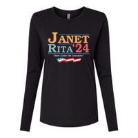 Janet Rita24 Here Come The Grannies Womens Cotton Relaxed Long Sleeve T-Shirt