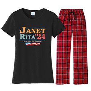 Janet Rita24 Here Come The Grannies Women's Flannel Pajama Set