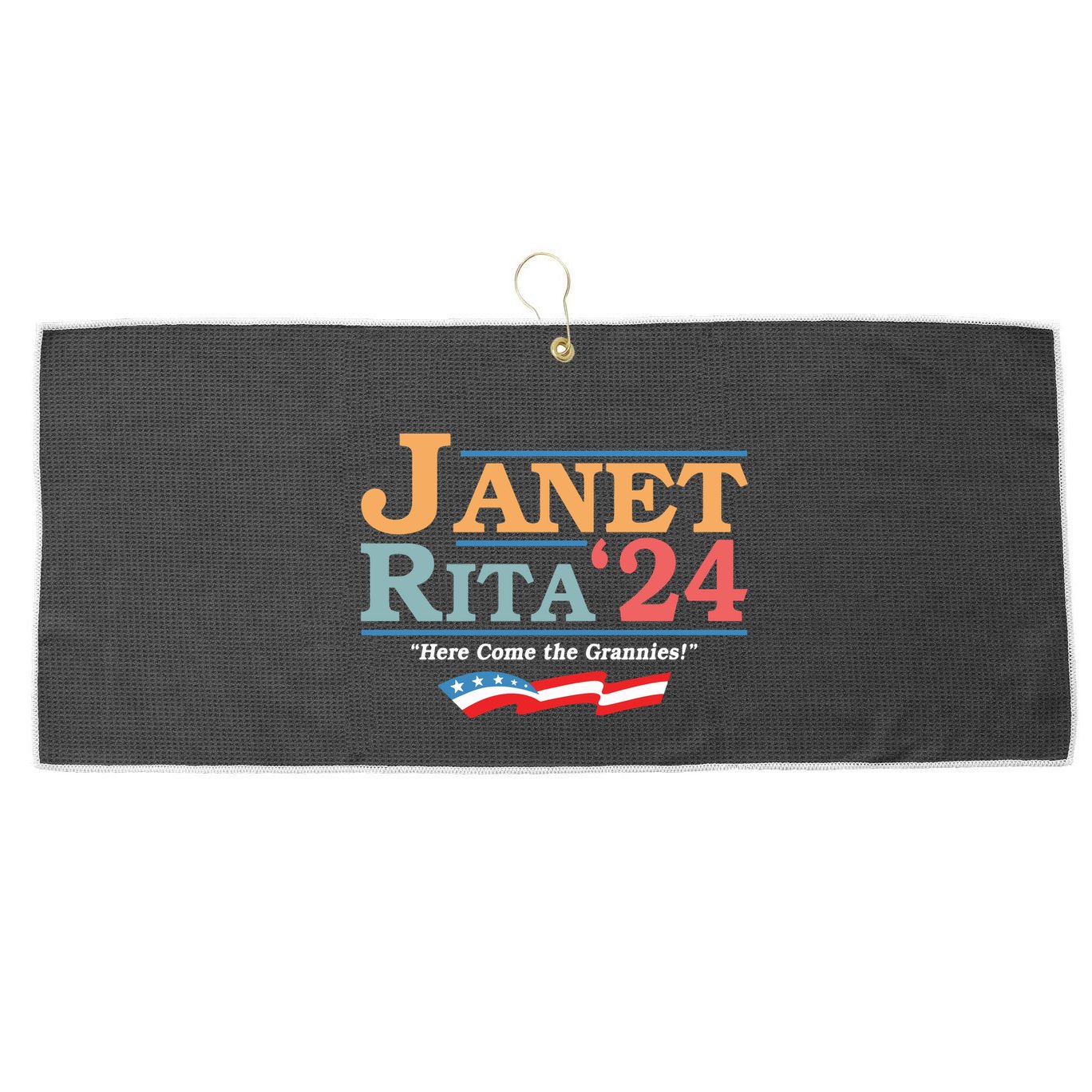 Janet Rita24 Here Come The Grannies Large Microfiber Waffle Golf Towel