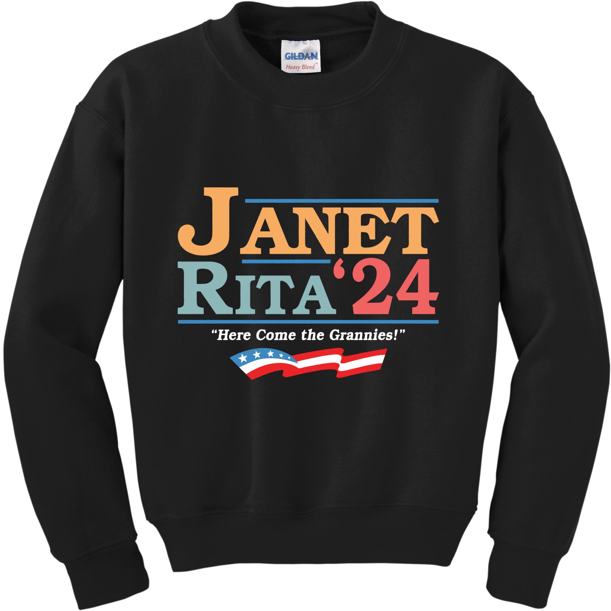 Janet Rita24 Here Come The Grannies Kids Sweatshirt