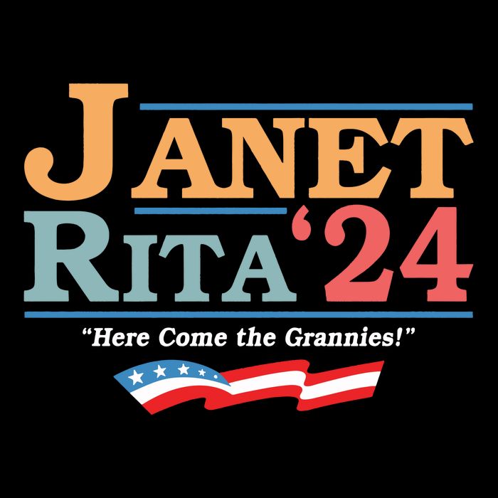 Janet Rita24 Here Come The Grannies Zip Tote Bag