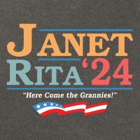 Janet Rita24 Here Come The Grannies Cotton Canvas Backpack