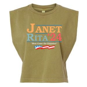 Janet Rita24 Here Come The Grannies Garment-Dyed Women's Muscle Tee