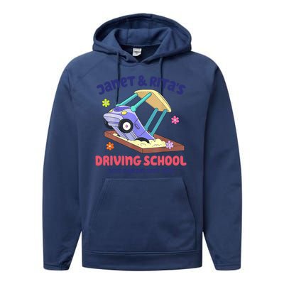 Janet & Rita Humorous Driving School Nice Parking Spot Performance Fleece Hoodie