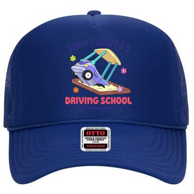 Janet & Rita Humorous Driving School Nice Parking Spot High Crown Mesh Back Trucker Hat