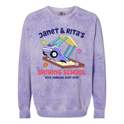 Janet & Rita's Humorous Driving School Colorblast Crewneck Sweatshirt