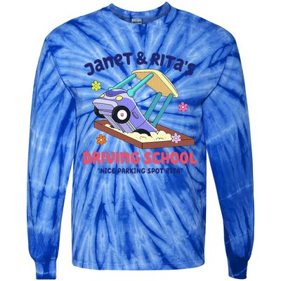 Janet & Rita's Humorous Driving School Tie-Dye Long Sleeve Shirt