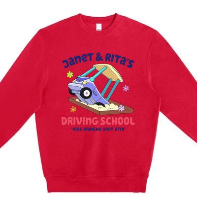 Janet & Rita's Humorous Driving School Premium Crewneck Sweatshirt