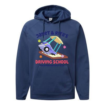 Janet & Rita's Humorous Driving School Performance Fleece Hoodie