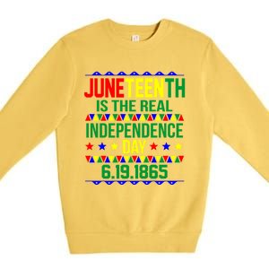 Juneteenth Real Independence Celebration Day History Graphic Gift Premium Crewneck Sweatshirt