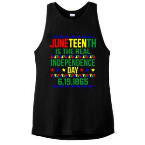 Juneteenth Real Independence Celebration Day History Graphic Gift Ladies PosiCharge Tri-Blend Wicking Tank