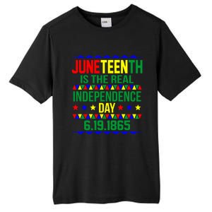 Juneteenth Real Independence Celebration Day History Graphic Gift Tall Fusion ChromaSoft Performance T-Shirt