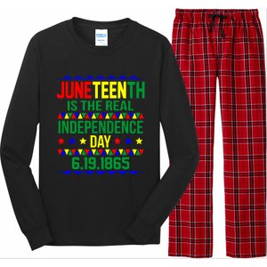 Juneteenth Real Independence Celebration Day History Graphic Gift Long Sleeve Pajama Set