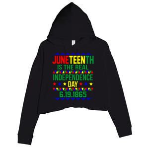 Juneteenth Real Independence Celebration Day History Graphic Gift Crop Fleece Hoodie