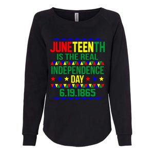 Juneteenth Real Independence Celebration Day History Graphic Gift Womens California Wash Sweatshirt