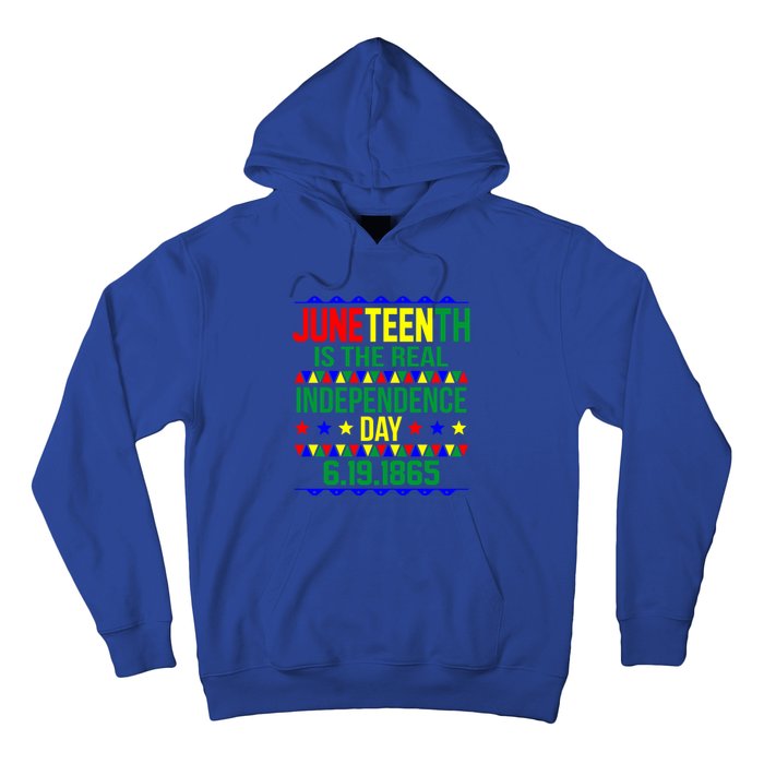 Juneteenth Real Independence Celebration Day History Graphic Gift Hoodie