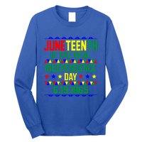 Juneteenth Real Independence Celebration Day History Graphic Gift Long Sleeve Shirt